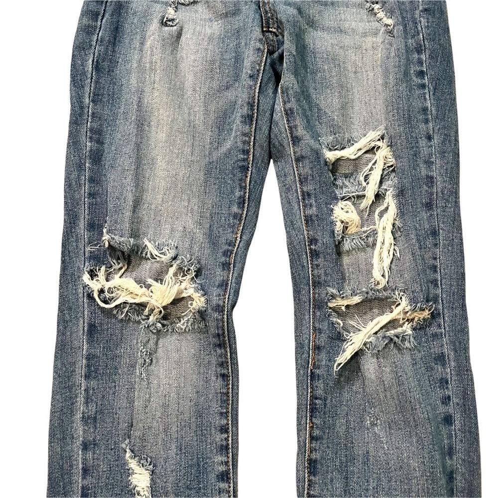 KanCan Busted Knee, Destroyed Stretch Denim Skinny Jeans, 3/25, KC5056M - Picture 5 of 10